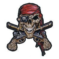 LT PIRATE SKULL LARGE PATCH