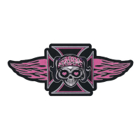 LT PINK MALTESE CROSS PATCH