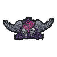 LT WINGED PINK HEART PATCH