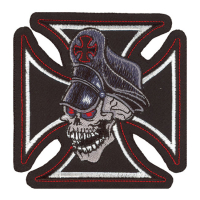 LT MALTESE CROSS SKULL PATCH