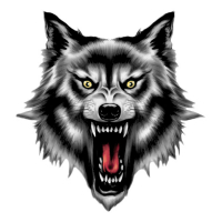 LT MINI DECAL WOLF HEAD