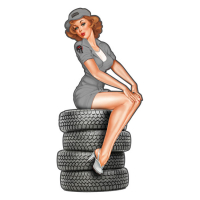 LT MINI DECAL USA TIRE BABE