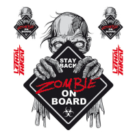 LT ZOMBIE ON BOARD DECAL