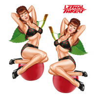 LT CHERRY PIN UP DECAL