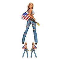 LT USA GUITAR BABE DECAL