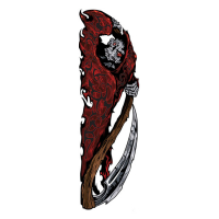 LT RED TRIBAL REAPER LEFT DECAL