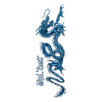 LT BLUE DRAGON DECAL