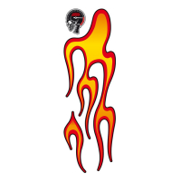 LT FLAME LEFT LARGE DECAL