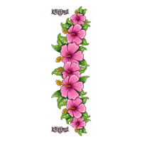 LT PINK HAWAIIAN FLOWER DECAL