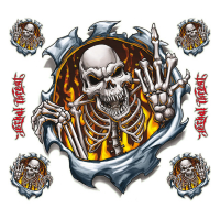 LT FIRE FINGER SKULL DECAL