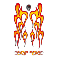 LT GLITTER DECAL HOT ROD FLAMES