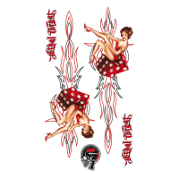 LT GLITTER DECAL PINSTRIPE DICE PINUP