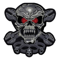 LT LARGE PATCH BRASS KNUCKLES SKULL