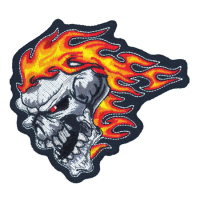 LT MINI PATCH FLAME SKULL HEAD