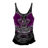 LT V-TWIN SKULL LACE-UP TANK TOP