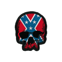 LT REBEL FLAG SKULL PATCH