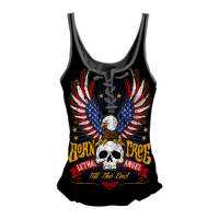 LT BORN FREE EAGLE TANK TOP BLACK