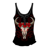 LT DOD WESTERN SKULL TANK TOP BLACK