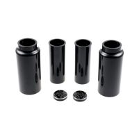 CULT-WERK, 6-PIECE FORK TUBE COVER KIT. GLOSS BLACK. LOGO