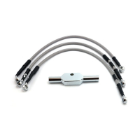 GOODRIDGE BRAKE LINE FRONT, STAINLESS CLEAR COATED