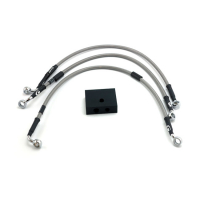 GOODRIDGE BRAKE LINE FRONT, STAINLESS CLEAR COATED