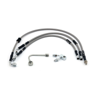 GOODRIDGE BRAKE LINE FRONT, STAINLESS CLEAR COATED