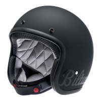 BILTWELL BONANZA HELMET FLAT FACTORY BLACK