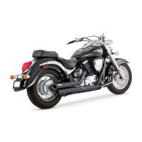 V&H TWIN SLASH STAGGERED 2-2 EXHAUST, BLACK