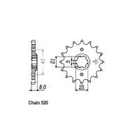 JT FRONT SPROCKET 575.14