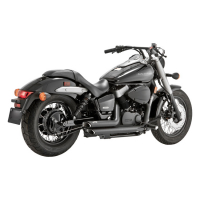 V&H SHORTSHOTS STAGGERED 2-2 EXHAUST, BLACK