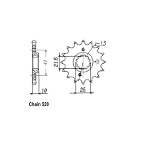 JT FRONT SPROCKET 308.14