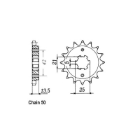 JT FRONT SPROCKET 725.15