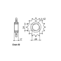 JT FRONT SPROCKET 295.15