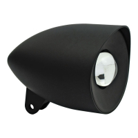 SMOOTHIE 4-1/2" FISH EYE HEADLAMP WITH ROUND VISOR. BLACK