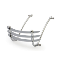 FRONT FENDER RAIL 'CHEESE GRATER'. CHROME