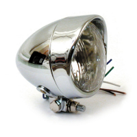 4 INCH HEADLAMP, PLAIN BULLET & VISOR