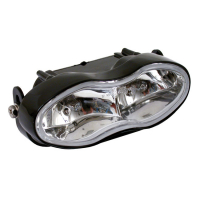 OVAL SHORTY, DOUBLE H3 HEADLAMP. NO HOUSING. CLEAR LENS