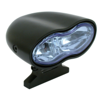 OVAL DOUBLE HEADLAMP BLACK, BLUE LENS EC