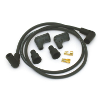 DYNA, SPARK PLUG WIRE SET 7MM BLACK 90 DEGR.