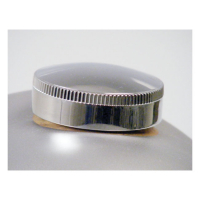 PAUGHCO, LONG SKIRT CAM STYLE GAS CAP. CHR, NARROW KNURLING