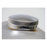 PAUGHCO, LONG SKIRT CAM STYLE GAS CAP. CHROME, WIDE KNURLING