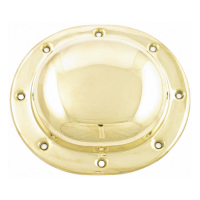 PAUGHCO, DERBY COVER. PLAIN. POLISHED BRASS