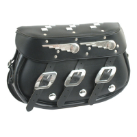 SPEEDKING SOFTAIL LEATHER SADDLEBAG SET. BLACK