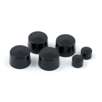 SMOOTHTOPPS, PUSH-ON BOLT COVER SET. BLACK