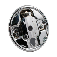 REAR BRAKE BACKING PLATE, CHROME