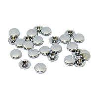 PUSH-IN MUSHROOM ALLEN HEAD PLUGS M8. CHROME