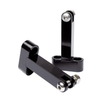 VITY'S DESIGN, PASSENGER FLOORBOARD MOUNT BRACKETS. BLACK