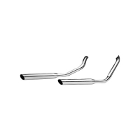 PAUGHCO, SLASH CUT EXHAUST (38"). CHROME