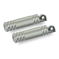 FOOTPEGS, KNURLED ALUMINUM. MALE MOUNT