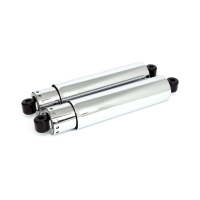 SHOCK ABSORBERS 14", FULL COVER. CHROME